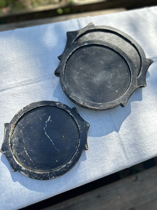 ANTIQUE BLACK STONE PLATE