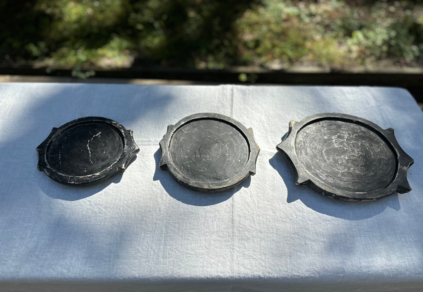 ANTIQUE BLACK STONE PLATE